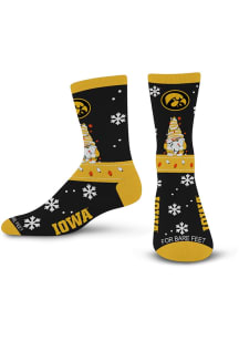 509 Sweater Gnome Iowa Hawkeyes Mens Crew Socks - Black