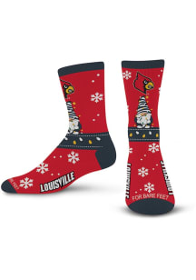 Louisville Cardinals 509 Sweater Gnome Mens Crew Socks