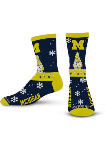 509 Sweater Gnome Michigan Wolverines Mens Crew Socks - Yellow