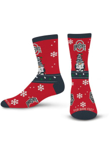 509 Sweater Gnome Ohio State Buckeyes Mens Crew Socks - Red