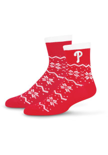 Philadelphia Phillies 160 Snowflake Lane Womens Quarter Socks