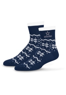 Dallas Cowboys 160 Snowflake Lane Womens Quarter Socks