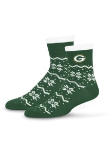 Green Bay Packers 160 Snowflake Lane Womens Quarter Socks