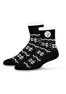 Pittsburgh Steelers 160 Snowflake Lane Womens Quarter Socks
