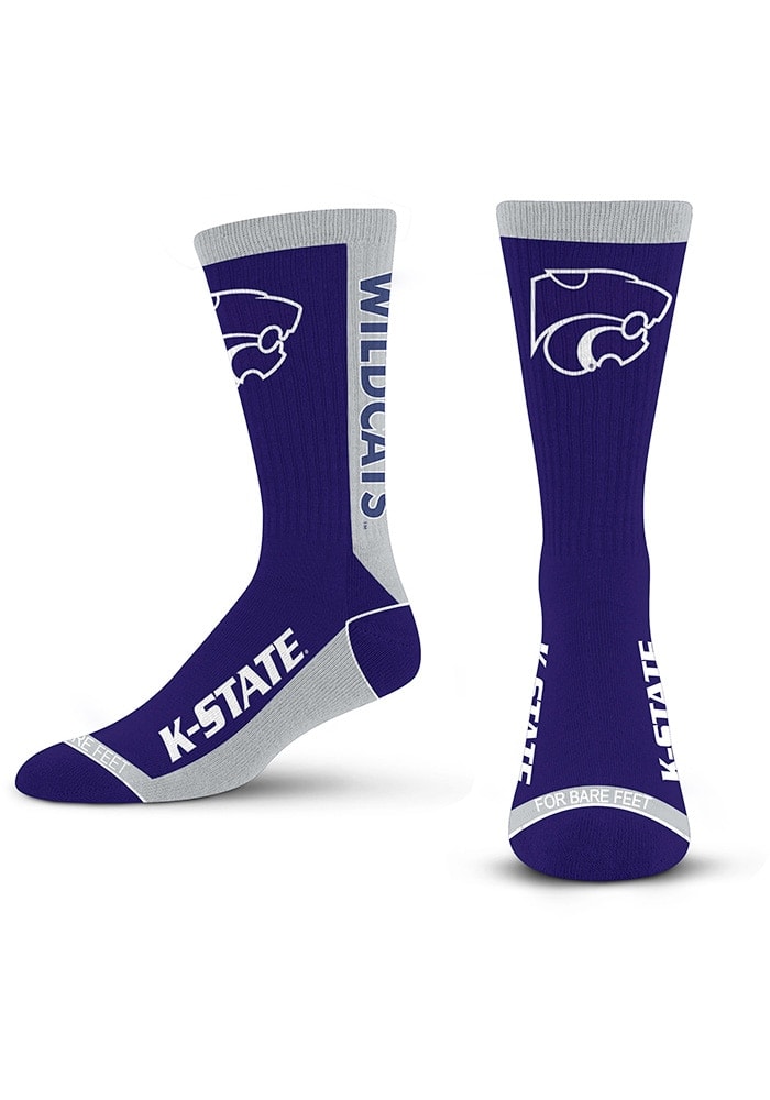 PURPLE MVP Crew Sock K-State Wildcats Mens Crew Socks - 90295503