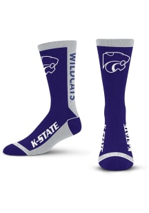 MVP Crew Sock K-State Wildcats Mens Crew Socks - Purple