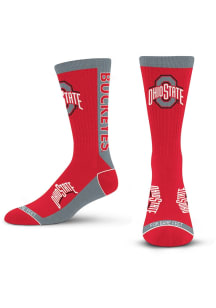 MVP Crew Sock Ohio State Buckeyes Mens Crew Socks - Red