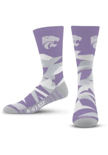 Breakout K-State Wildcats Mens Crew Socks - Lavender