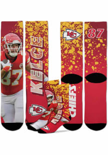 Travis Kelce For Barefeet Originals Kansas City Chiefs Red Road Warrior Youth Crew Socks