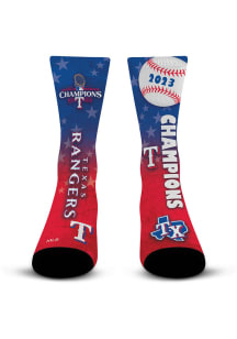 Texas Rangers 2023 World Series Champs Design Mens Crew Socks