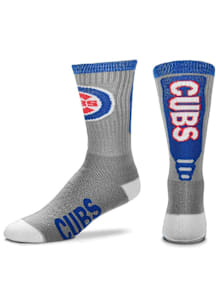 Chicago Cubs Cool Grey Jump Key Mens Crew Socks
