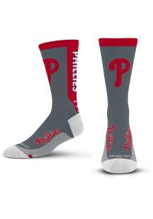 Philadelphia Phillies Cool Grey Jump Key Mens Crew Socks