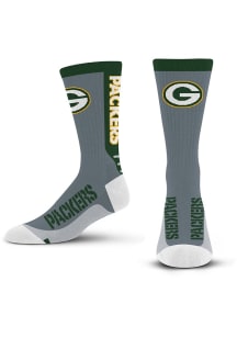 Green Bay Packers Cool Grey Jump Key Mens Crew Socks