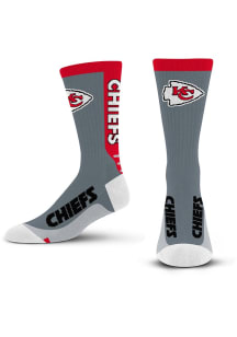 Kansas City Chiefs Cool Grey Jump Key Mens Crew Socks