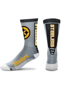 Pittsburgh Steelers Cool Grey Jump Key Mens Crew Socks
