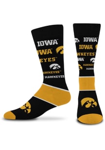 End to End Iowa Hawkeyes Mens Dress Socks - Black