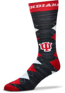 Fan Nation RMC Indiana Hoosiers Mens Argyle Socks - Red