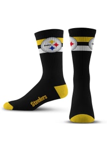 Pittsburgh Steelers TMC 2 Stripe Mens Crew Socks