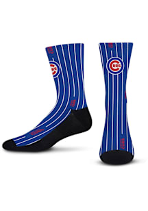 Chicago Cubs Pinstripe Mens Crew Socks