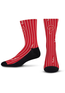 Philadelphia Phillies Pinstripe Mens Crew Socks