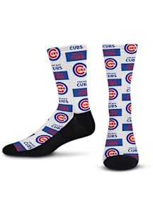 Chicago Cubs Poster Print Mens Crew Socks