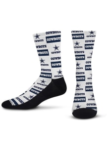 Dallas Cowboys Poster Print Mens Crew Socks