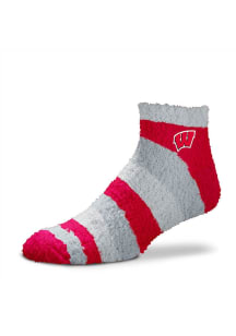 Rainbow II Sleep Soft Wisconsin Badgers Womens Quarter Socks - Red