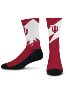 Tear It Up Indiana Hoosiers Mens Crew Socks - Red