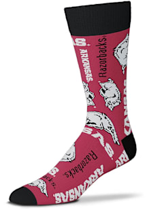Arkansas Razorbacks Wall to Wall Mens Dress Socks
