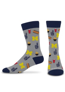 Tailgate Michigan Wolverines Mens Dress Socks - Blue