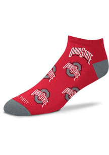 Allover Ohio State Buckeyes Mens No Show Socks -