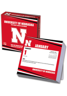 Red Nebraska Cornhuskers 2026 Boxed Daily Calendar