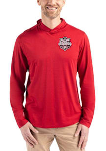 Cutter and Buck Indiana Hoosiers Mens Crimson 2025 CFP National Champions Coastline Eco Long Sleev..