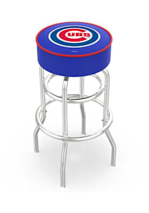 Chicago Cubs Double-Ring Swivel Pub Stool - Silver