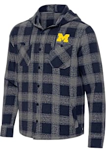 Antigua Michigan Wolverines Mens Navy Blue Arranged Light Weight Jacket