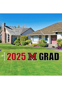 Miami RedHawks 2025 Grad Yard Sign - Red