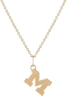 Michigan Wolverines Kyle Cavan Charm Womens Necklace - Gold