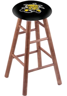 Wichita State Shockers Round Cushion Maple Pub Stool - Brown