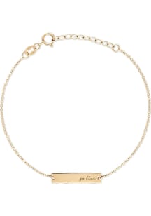 Bar Michigan Wolverines Womens Bracelet - Gold