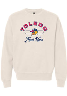 Summit Sportswear Toledo Mud Hens Mens White Vintage Arch Script Long Sleeve Hoodie