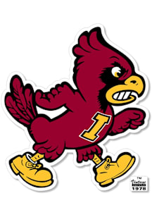 Iowa State Cyclones 3.5" Vintage Walking Cy Rugged Stickers - Cardinal