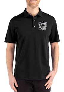 Cutter and Buck Las Vegas Raiders Black Historic Advantage Refresh Pique Big and Tall Polo