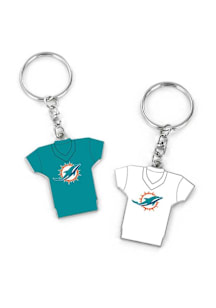 Miami Dolphins Home and Away Jersey Keychain - Blue