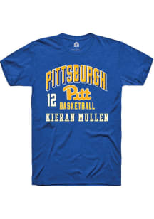 Kieran Mullen Rally Mens Blue Pitt Panthers NIL Arch Logo Player T Shirt