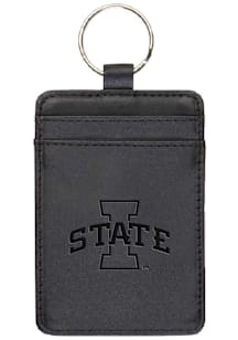 Iowa State Cyclones Leatherette Vertical ID Keychain - Black
