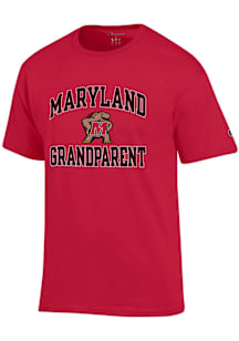 Champion Maryland Terrapins Red Number One Grandparent Short Sleeve T Shirt