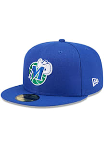 New Era Dallas Mavericks Mens Blue Hardwood Classic 59FIFTY Fitted Hat