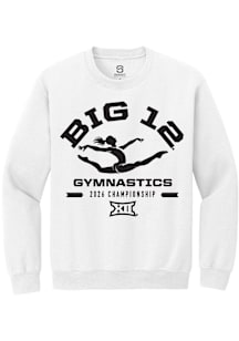 Summit Sportswear Big 12 Mens White 2026 Gymnastics Championship Long Sleeve Crew Sweatshirt