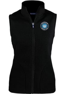 Cutter and Buck Charlotte FC Womens Black Cascade Sherpa Vest