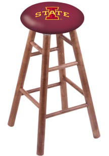 Iowa State Cyclones Round Cushion Maple Pub Stool - Brown
